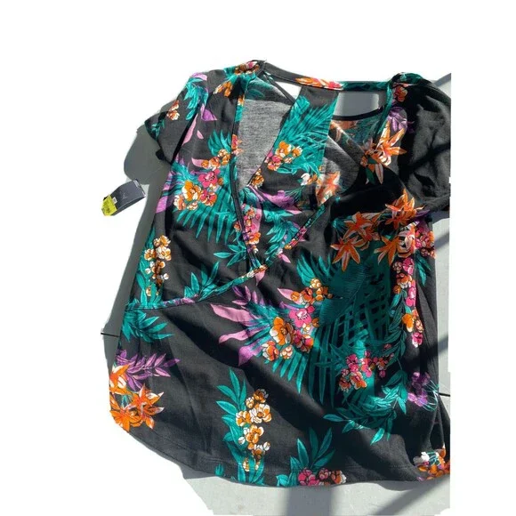 small oversize tropical t-shirt xersion studio made in indonesia polyester rayon - Picture 4 of 7